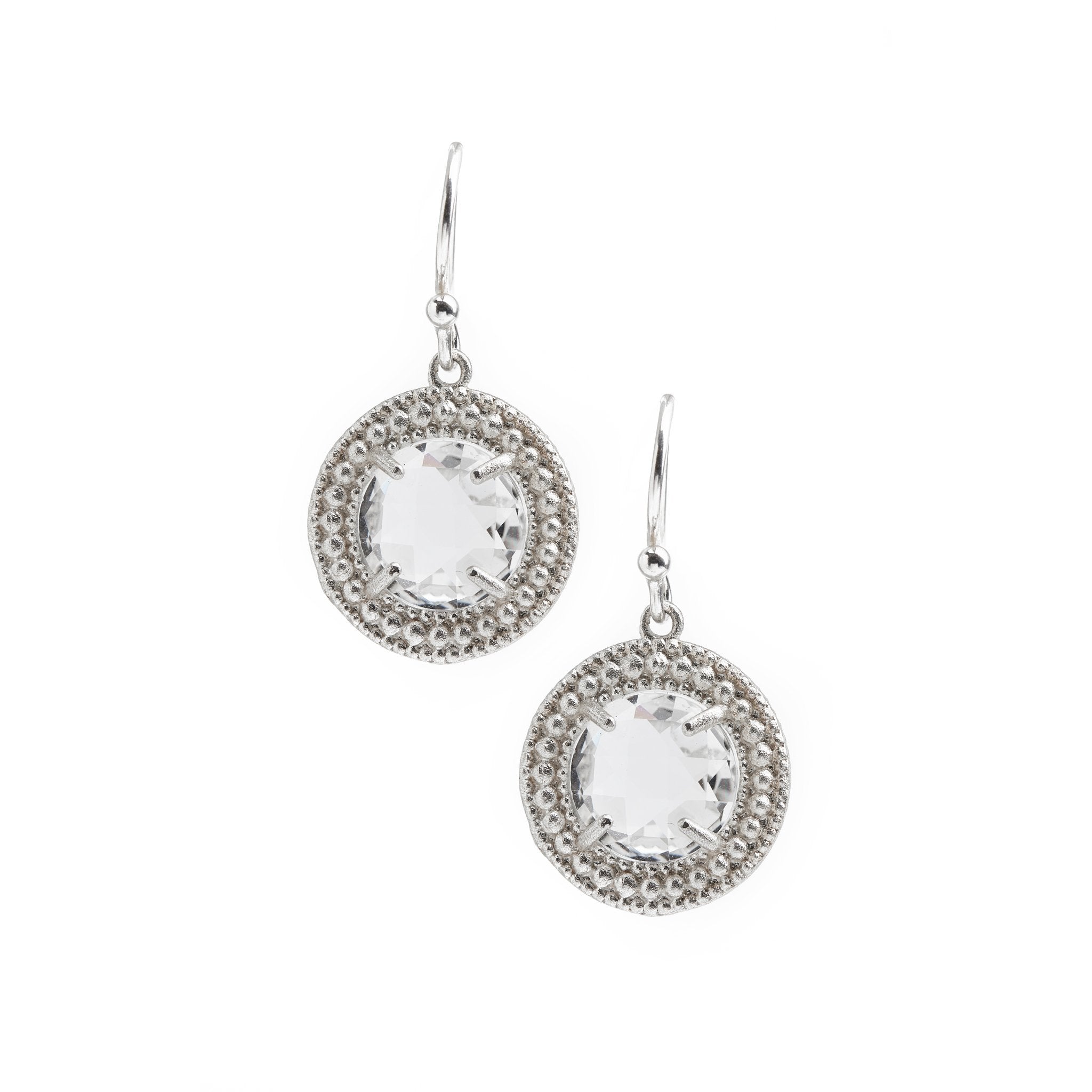The Classic Earrings with ethical crystal quartz. - Christelle Chamberland