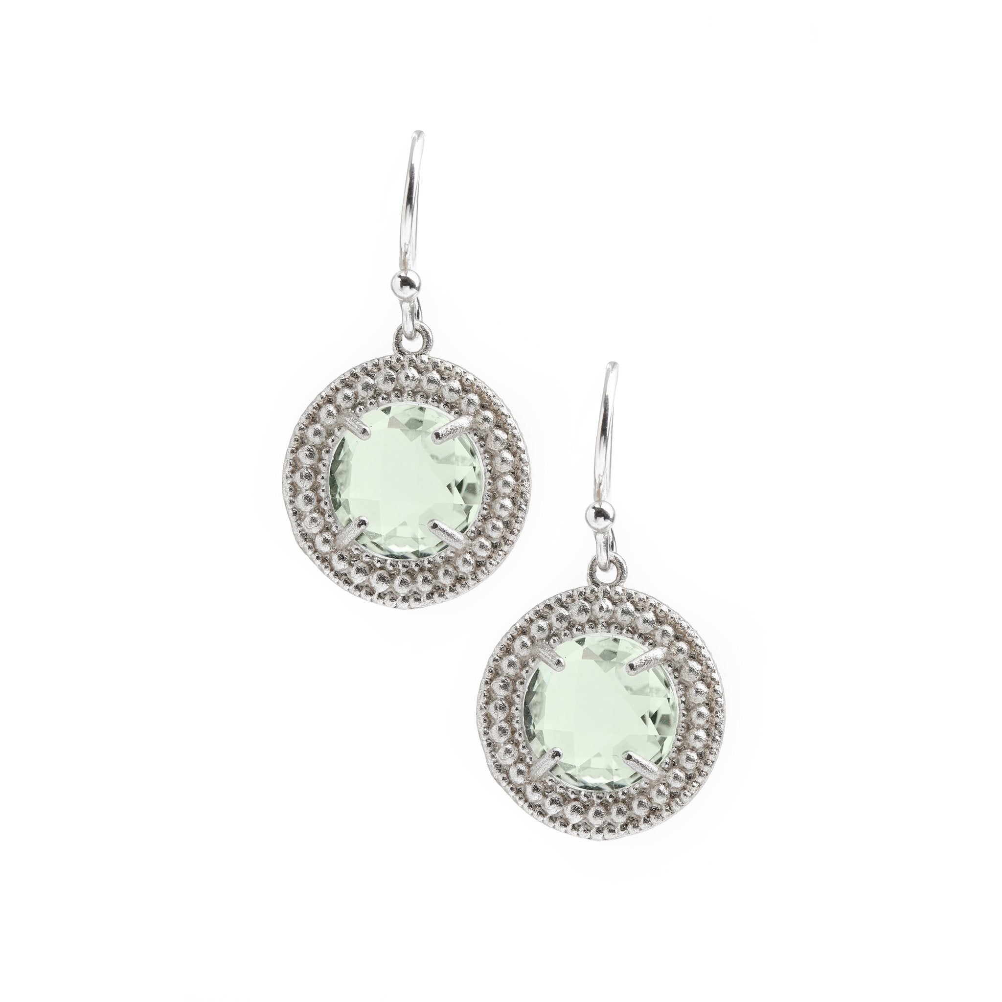 The Classic Earrings with green amethysts. - Christelle Chamberland