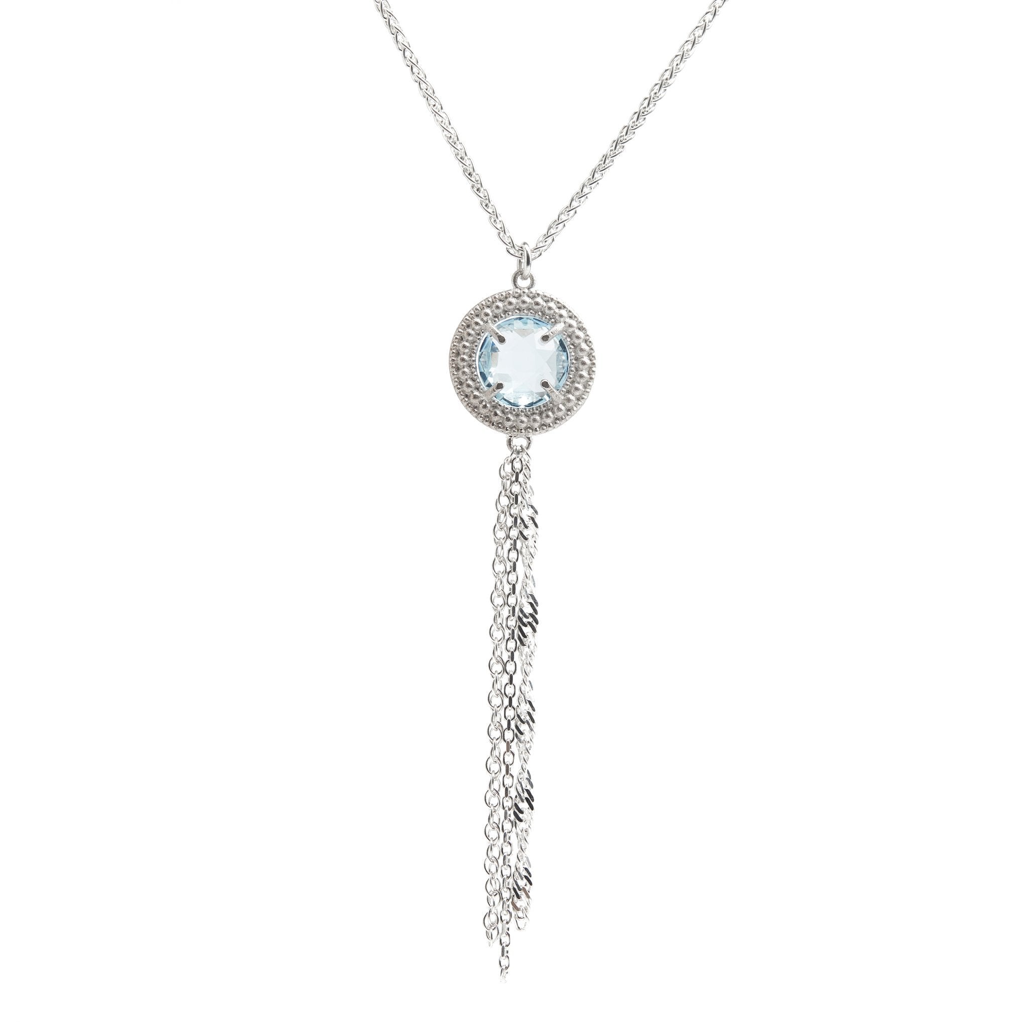 The Ethnic necklace in sky blue topaz. - Christelle Chamberland