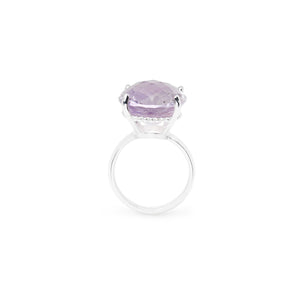 The Renaissance Cocktail ring in purple amethyst - Christelle Chamberland