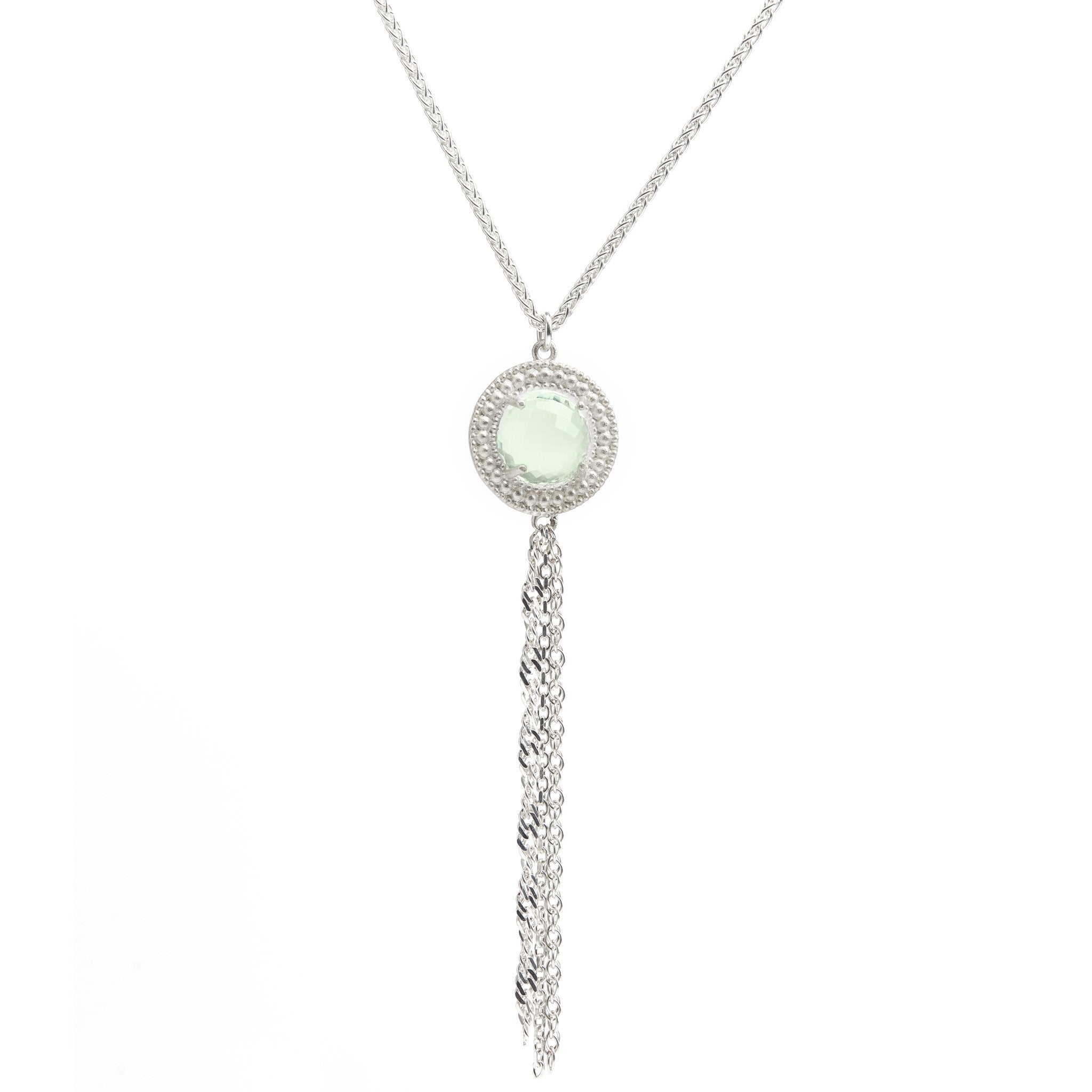The Renaissance Ethnic necklace in green amethyst - Christelle Chamberland