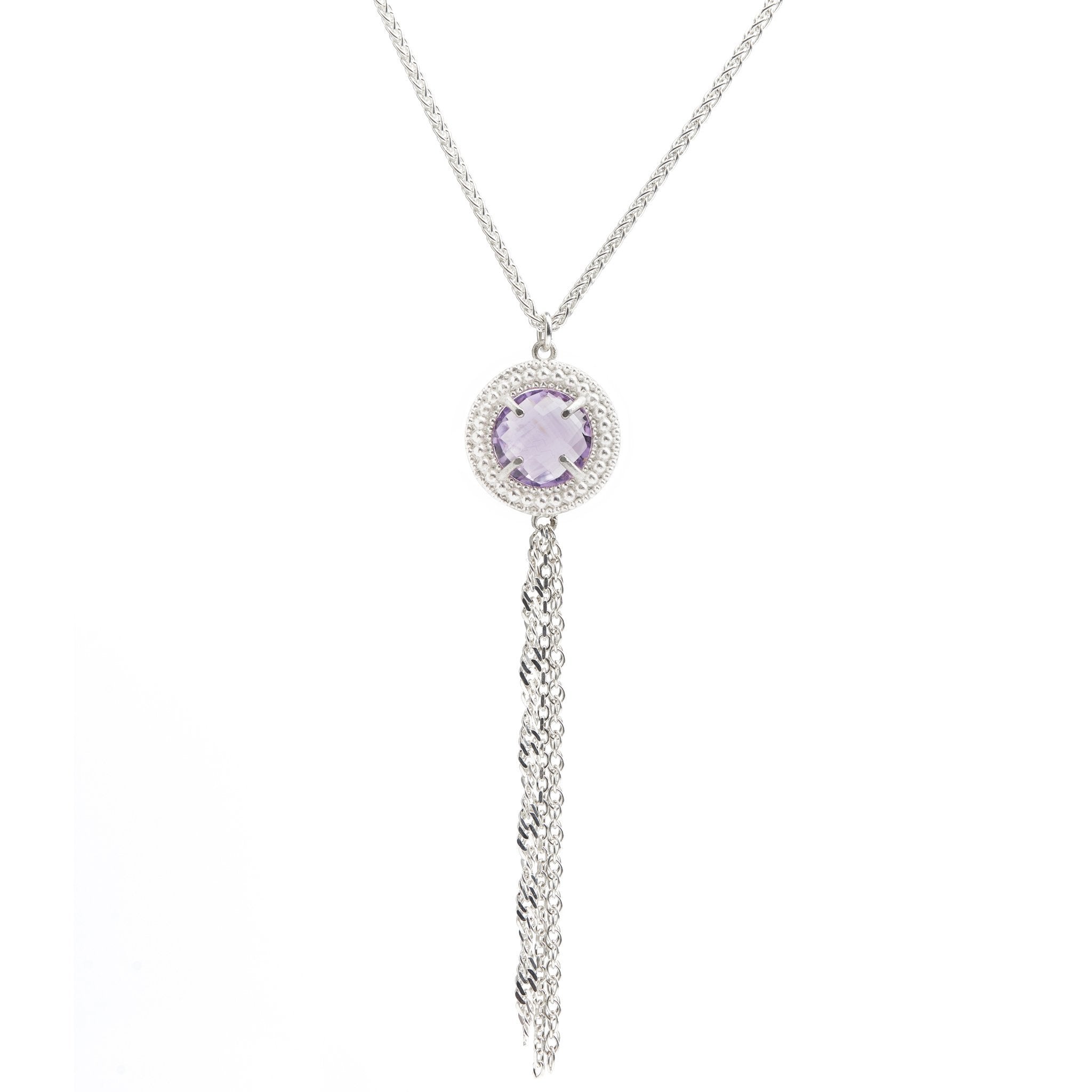 The Renaissance Ethnic Necklace in Purple Amethyst
