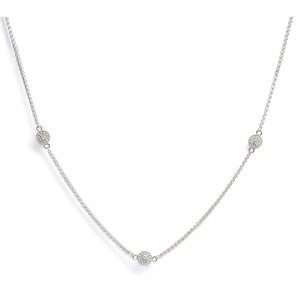 The Reverso Trio Necklace - Diamonds and Sapphires - Christelle Chamberland
